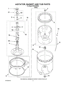 03 - Agitator, Basket And Tub Parts parts for Estate Washer ETW4400WQ1 from AppliancePartsPros.com