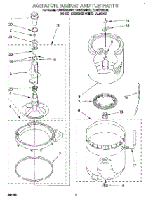 04 - Agitator, Basket And Tub parts for Estate Washer TAWS700BW1 from AppliancePartsPros.com