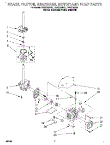 05 - Brake, Clutch, Gearcase, Motor & Pump parts for Estate Washer TAWS700BW1 from AppliancePartsPros.com