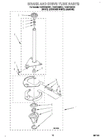 08 - Brake And Drive Tube parts for Estate Washer TAWS700BW1 from AppliancePartsPros.com