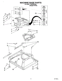 05 - Machine Base parts for Estate Washer TAWB600JQ0 from AppliancePartsPros.com