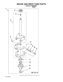 07 - Brake And Drive Tube Parts parts for Estate Washer ETW4200WQ0 from AppliancePartsPros.com