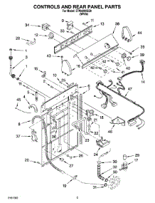 02 - Controls And Rear Panel Parts parts for Estate Washer ETW4200SQ0 from AppliancePartsPros.com