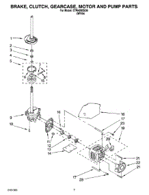 04 - Brake, Clutch, Gearcase, Motor And Pump Parts parts for Estate Washer ETW4200SQ0 from AppliancePartsPros.com
