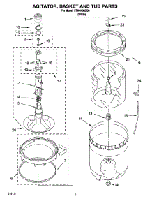 03 - Agitator, Basket And Tub Parts parts for Estate Washer ETW4400SQ0 from AppliancePartsPros.com