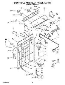 02 - Controls And Rear Panel Parts parts for Estate Washer ETW4300SQ1 from AppliancePartsPros.com