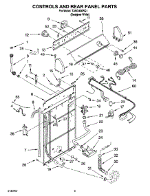 02 - Controls And Rear Panel Parts parts for Estate Washer TAWX400RQ1 from AppliancePartsPros.com