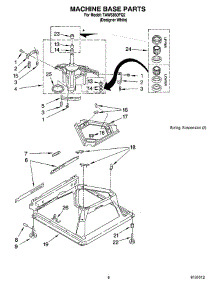 05 - Machine Base Parts parts for Estate Washer TAWS850PQ2 from AppliancePartsPros.com
