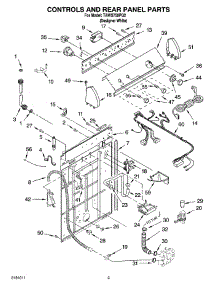 02 - Controls And Rear Panel Parts parts for Estate Washer TAWS750PQ2 from AppliancePartsPros.com