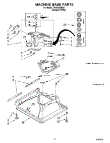 05 - Machine Base Parts parts for Estate Washer TAWS700RQ2 from AppliancePartsPros.com