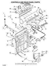 02 - Controls And Rear Panel Parts parts for Estate Washer TAWS850PQ1 from AppliancePartsPros.com