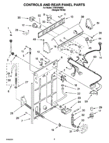 02 - Controls And Rear Panel Parts parts for Estate Washer TAWS700RQ1 from AppliancePartsPros.com