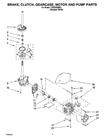 04 - Brake, Clutch, Gearcase, Motor And Pump Parts parts for Estate Washer TAWS700RQ1 from AppliancePartsPros.com