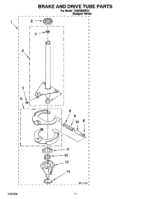 07 - Brake And Drive Tube Parts parts for Estate Washer TAWB600PQ1 from AppliancePartsPros.com