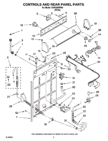 02 - Control And Rear Panel Parts parts for Estate Washer TAWB300RW0 from AppliancePartsPros.com
