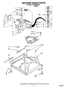 05 - Machine Base Parts parts for Estate Washer TAWB300RW0 from AppliancePartsPros.com