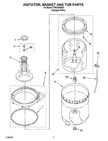03 - Agitator, Basket And Tub Parts parts for Estate Washer TAWX400RQ0 from AppliancePartsPros.com