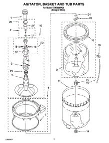 03 - Agitator, Basket And Tub Parts parts for Estate Washer TAWS800PQ0 from AppliancePartsPros.com