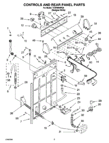 02 - Controls And Rear Panel Parts parts for Estate Washer TAWS850PQ0 from AppliancePartsPros.com