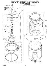 03 - Agitator, Basket And Tub Parts parts for Estate Washer TAWX700PQ0 from AppliancePartsPros.com