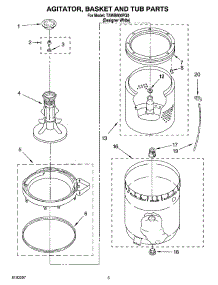 03 - Agitator, Basket And Tub Parts parts for Estate Washer TAWB600PQ0 from AppliancePartsPros.com