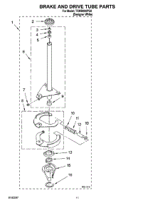 07 - Brake And Drive Tube Parts parts for Estate Washer TAWB600PQ0 from AppliancePartsPros.com