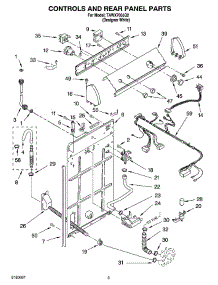 02 - Control And Rear Panel Parts parts for Estate Washer TAWX700JQ2 from AppliancePartsPros.com
