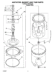 03 - Agitator, Basket And Tub Parts parts for Estate Washer TAWX700JQ2 from AppliancePartsPros.com