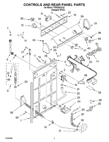 02 - Controls And Rear Panel Parts parts for Estate Washer TAWS800JQ2 from AppliancePartsPros.com
