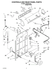 02 - Controls And Rear Panel parts for Estate Washer TAWX500LQ0 from AppliancePartsPros.com