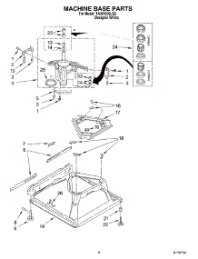 05 - Machine Base parts for Estate Washer TAWX500LQ0 from AppliancePartsPros.com