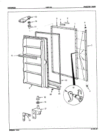 02 - Freezer Door parts for Hardwick Freezer HCF170 / 8V019 from AppliancePartsPros.com