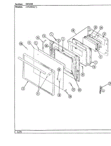 04 - Door parts for Hardwick Range CPG9841W579A from AppliancePartsPros.com