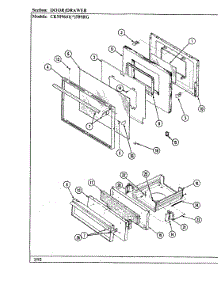 02 - Door / Drawer parts for Hardwick Range CKM9641W589RGC from AppliancePartsPros.com