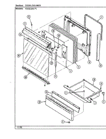 03 - Door / Drawer parts for Hardwick Range H3432SRW from AppliancePartsPros.com