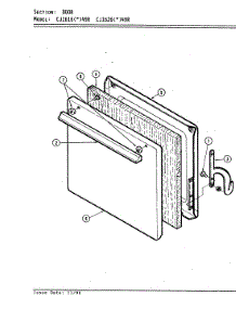 03 - Door parts for Hardwick Range CJ1616A49R from AppliancePartsPros.com