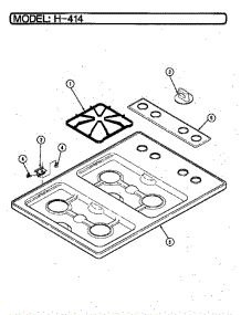 Cooking Top Assembly parts for Hardwick Range H-414 from AppliancePartsPros.com