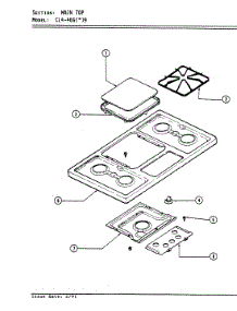 03 - Top Assembly parts for Hardwick Cooktop CL4-46GW9 from AppliancePartsPros.com
