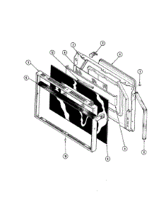 05 - Lower Oven Door parts for Hardwick Range CPG8441W719DG from AppliancePartsPros.com