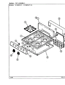 04 - Top Assembly parts for Hardwick Range H1100PRW-K from AppliancePartsPros.com