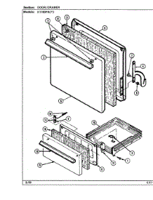 02 - Door / Drawer parts for Hardwick Range H1100PRW-K from AppliancePartsPros.com