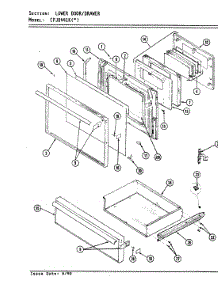 05 - Lower Door / Drawer parts for Hardwick Range CPJ8441KA919D from AppliancePartsPros.com