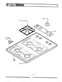 Cooking Top Assembly parts for Hardwick Range F-434 from AppliancePartsPros.com