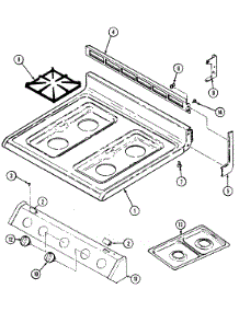 05 - Top Assembly parts for Hardwick Range H3137WUV-L from AppliancePartsPros.com