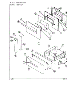 03 - Door / Drawer (H4251wrx) parts for Hardwick Range H4251WRA from AppliancePartsPros.com
