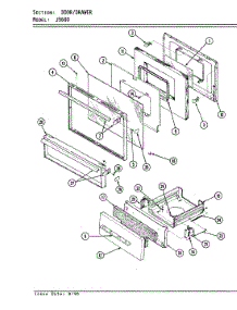 03 - Door / Drawer parts for Hardwick Range CJ9641W590R from AppliancePartsPros.com