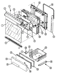 03 - Door / Drawer parts for Hardwick Range H3177XUA from AppliancePartsPros.com