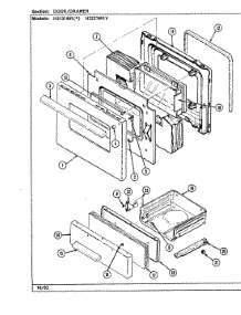 02 - Door / Drawer (H3131wrx, H3221wrv) parts for Hardwick Range H3131WRW from AppliancePartsPros.com