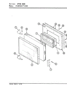 08 - Upper Door parts for Hardwick Range CPJ8441KW719D from AppliancePartsPros.com