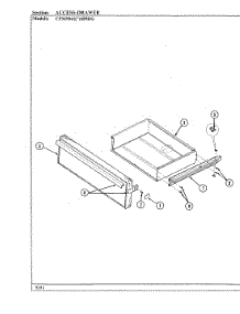 04 - Drawer parts for Hardwick Range CPM9841A689DG from AppliancePartsPros.com